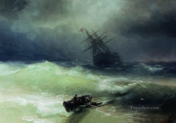 the tempest 1886 1 Romantic Ivan Aivazovsky Russian Oil Paintings